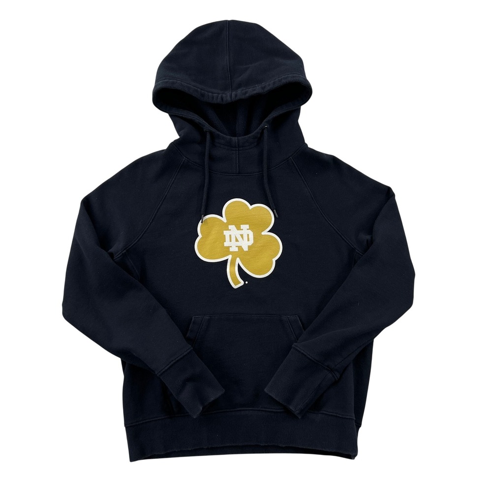 Champion Notre Dame Fighting Irish Navy Blue Shamrock Pullover Hoodie Womens S
